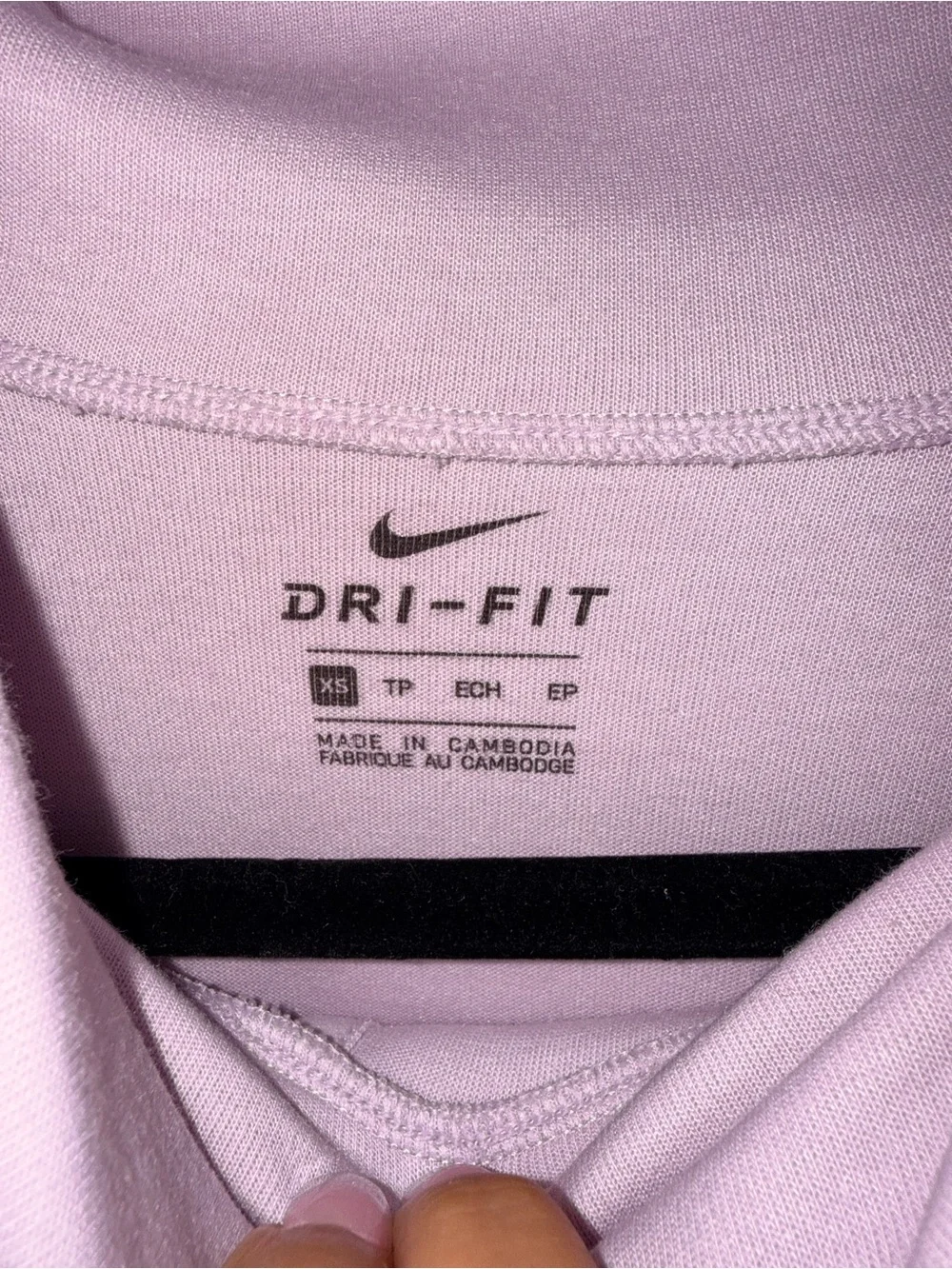 Nike Lavender Asymmetrical Wrap Turtleneck Sweater
